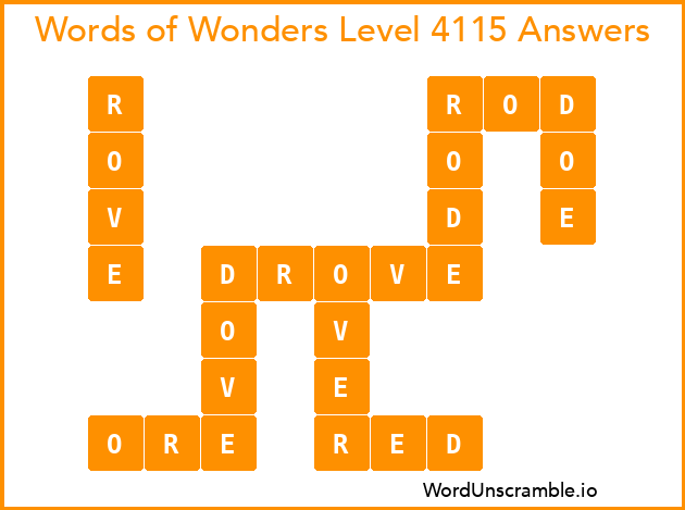Words of Wonders Level 4115 Answers