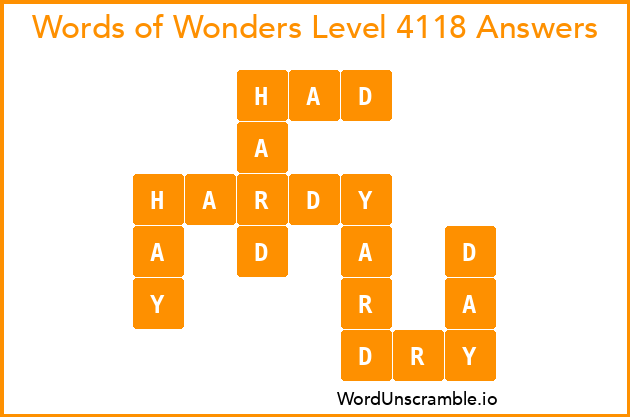 Words of Wonders Level 4118 Answers