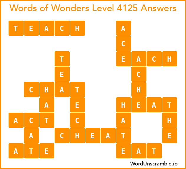 Words of Wonders Level 4125 Answers