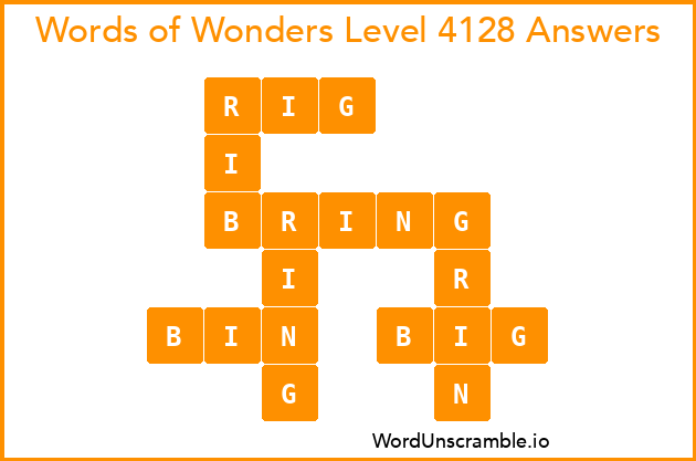Words of Wonders Level 4128 Answers
