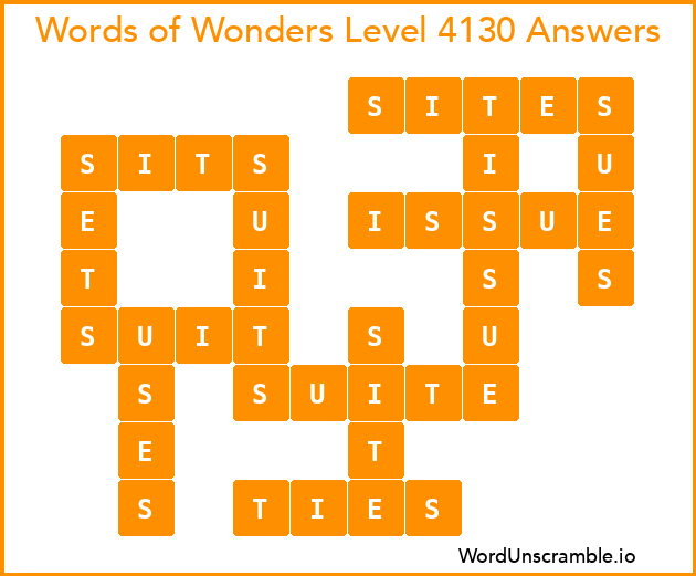 Words of Wonders Level 4130 Answers