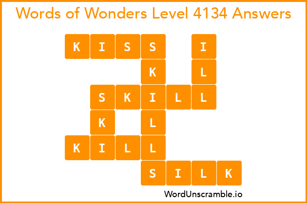 Words of Wonders Level 4134 Answers