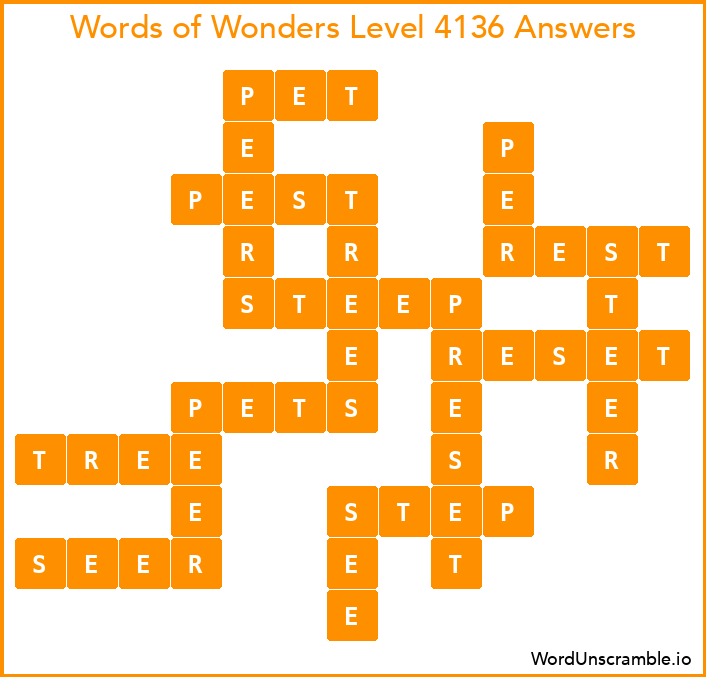 Words of Wonders Level 4136 Answers