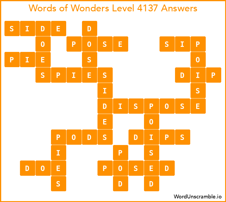 Words of Wonders Level 4137 Answers