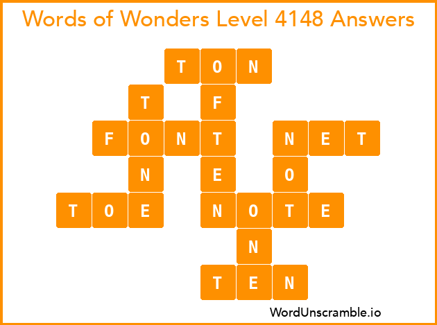 Words of Wonders Level 4148 Answers