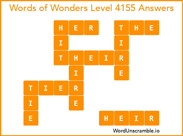Words of Wonders Level 4155 Answers
