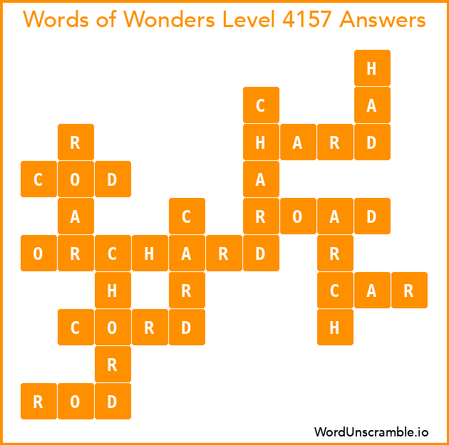 Words of Wonders Level 4157 Answers