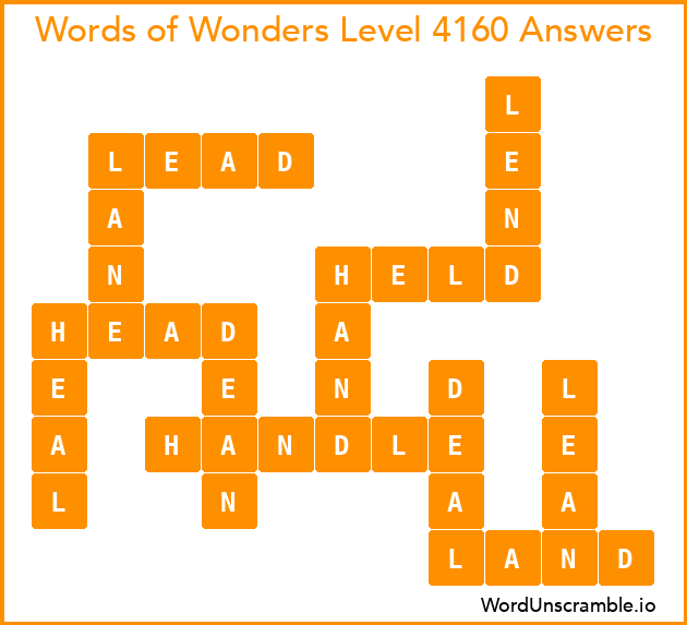 Words of Wonders Level 4160 Answers