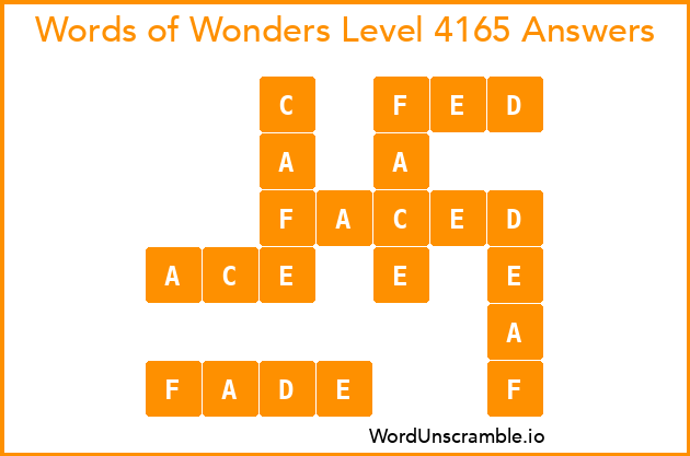Words of Wonders Level 4165 Answers