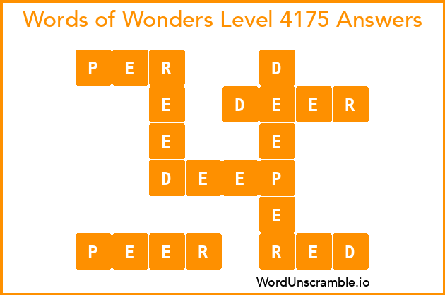 Words of Wonders Level 4175 Answers