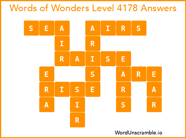 Words of Wonders Level 4178 Answers