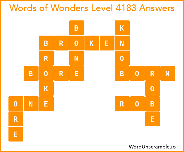 Words of Wonders Level 4183 Answers