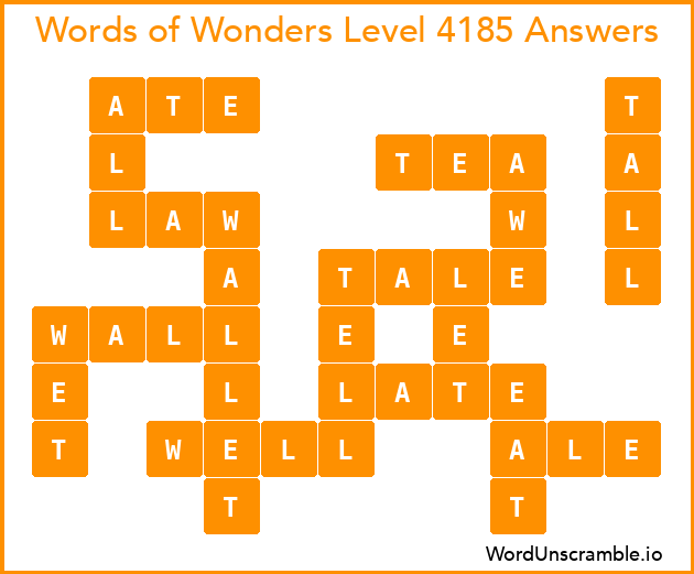 Words of Wonders Level 4185 Answers
