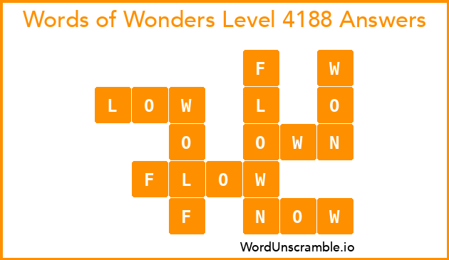 Words of Wonders Level 4188 Answers