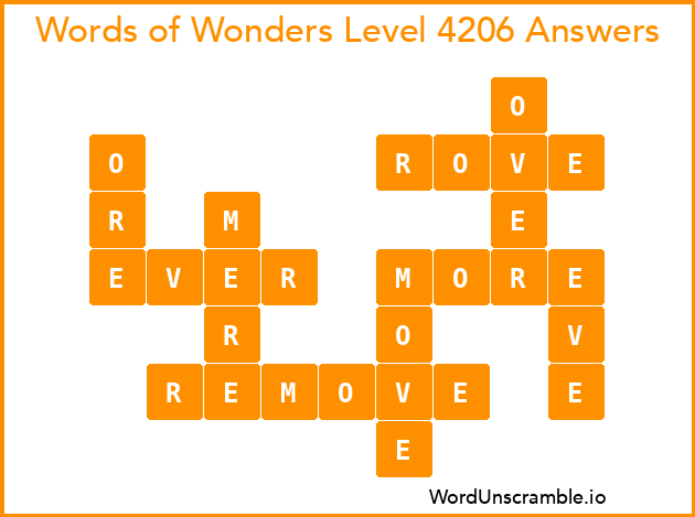 Words of Wonders Level 4206 Answers