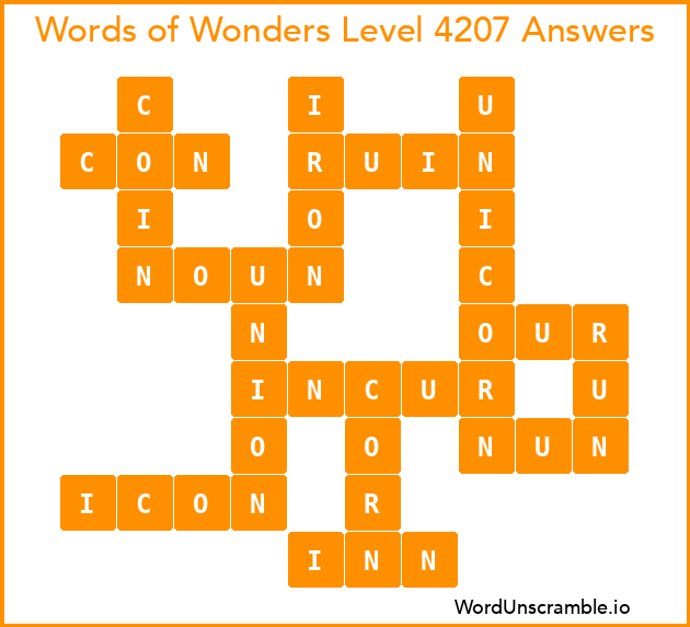Words of Wonders Level 4207 Answers