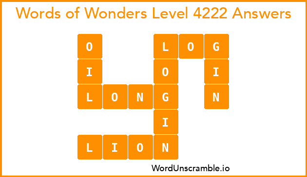 Words of Wonders Level 4222 Answers