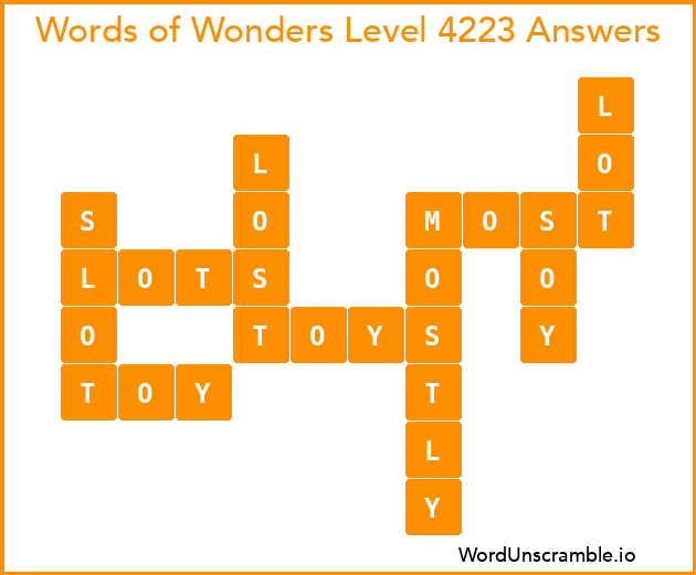 Words of Wonders Level 4223 Answers