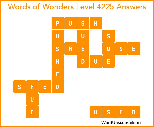 Words of Wonders Level 4225 Answers