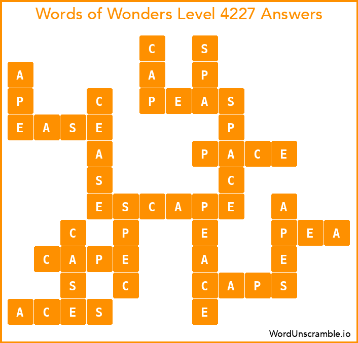Words of Wonders Level 4227 Answers