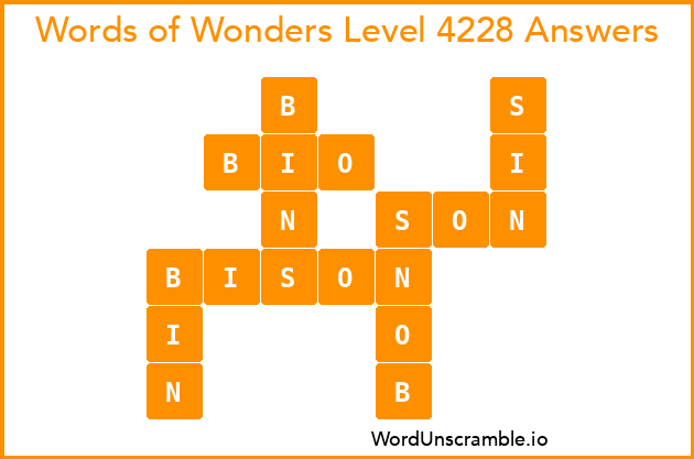 Words of Wonders Level 4228 Answers