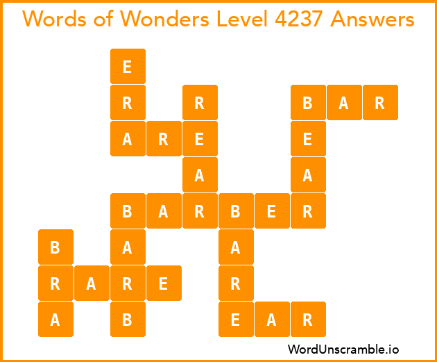 Words of Wonders Level 4237 Answers