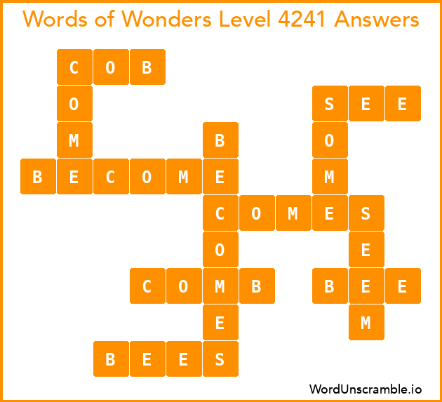Words of Wonders Level 4241 Answers
