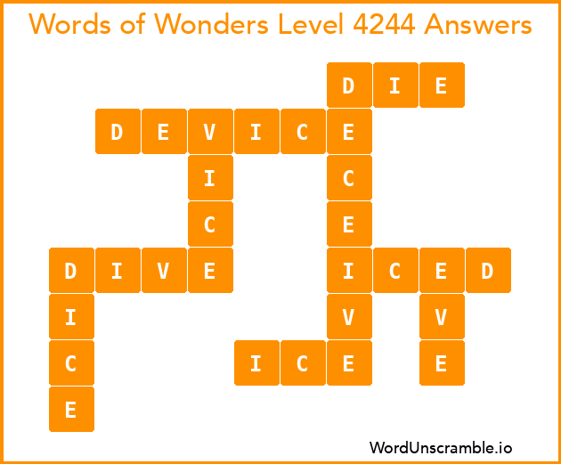 Words of Wonders Level 4244 Answers