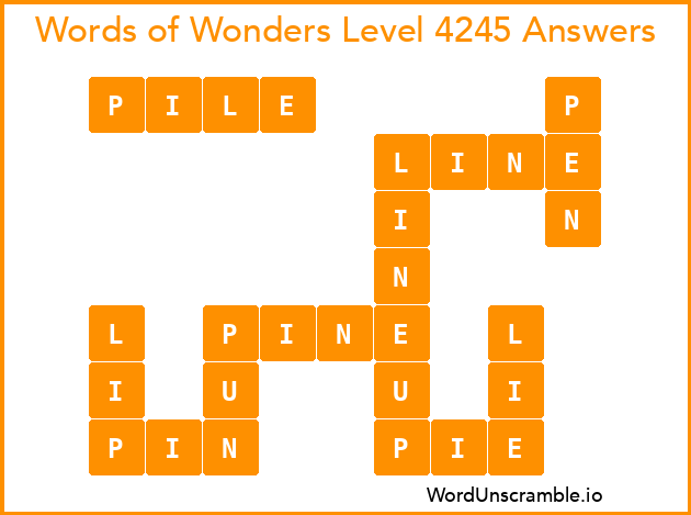 Words of Wonders Level 4245 Answers
