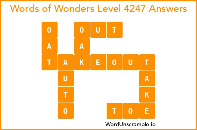 Words of Wonders Level 4247 Answers