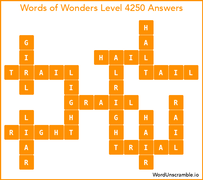 Words of Wonders Level 4250 Answers