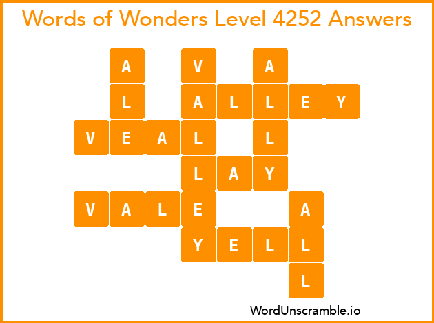 Words of Wonders Level 4252 Answers
