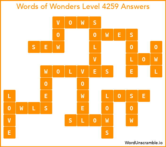 Words of Wonders Level 4259 Answers