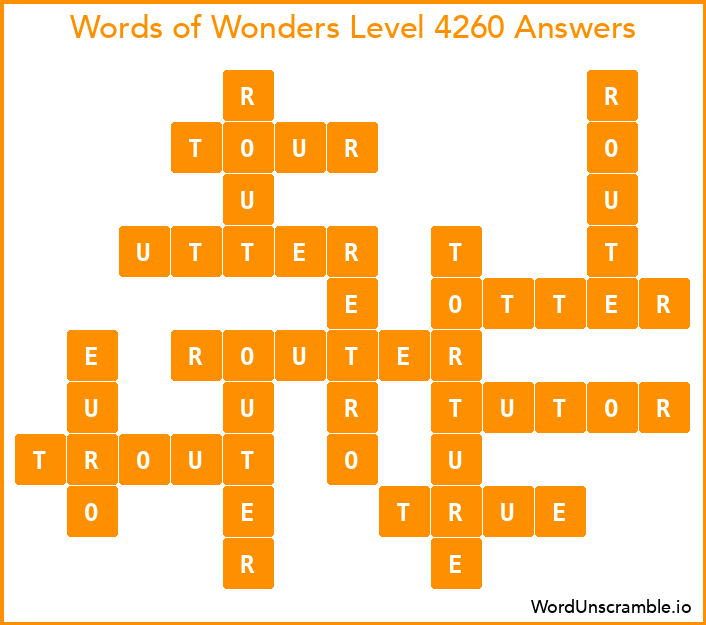 Words of Wonders Level 4260 Answers