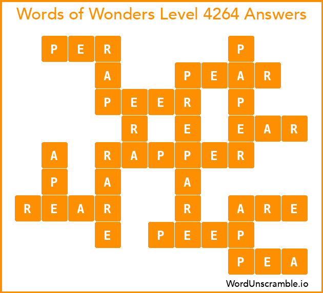 Words of Wonders Level 4264 Answers