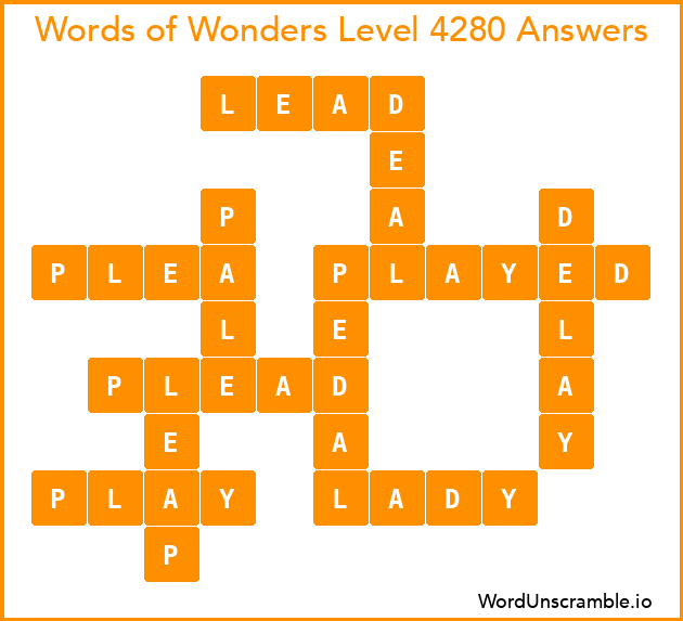 Words of Wonders Level 4280 Answers
