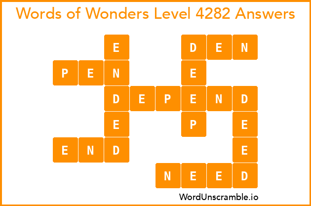 Words of Wonders Level 4282 Answers