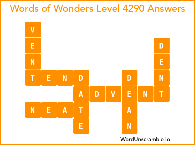 Words of Wonders Level 4290 Answers