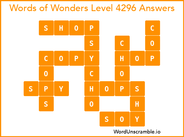 Words of Wonders Level 4296 Answers
