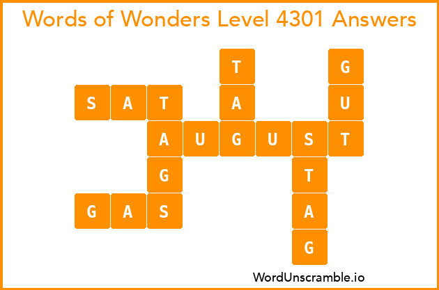 Words of Wonders Level 4301 Answers