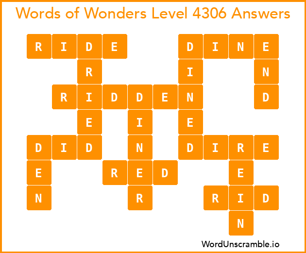 Words of Wonders Level 4306 Answers