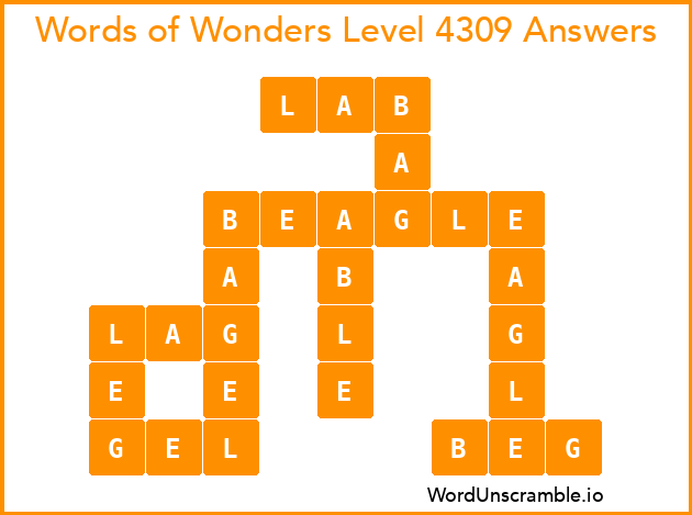 Words of Wonders Level 4309 Answers