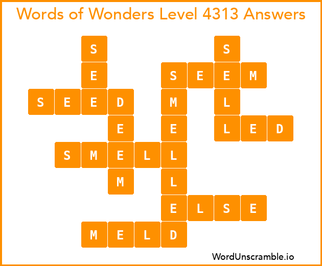 Words of Wonders Level 4313 Answers