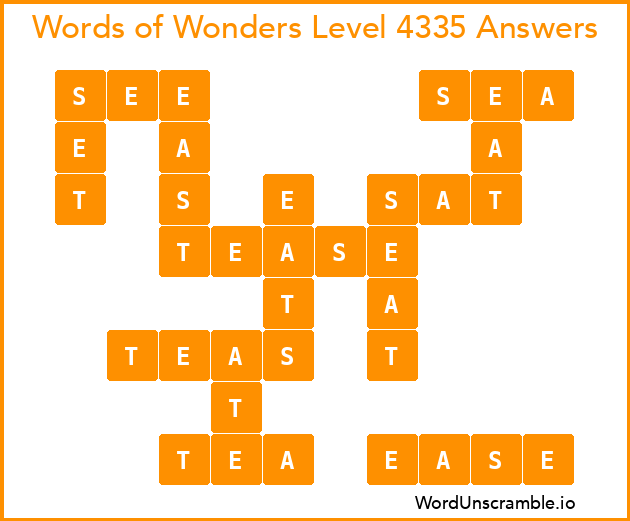 Words of Wonders Level 4335 Answers