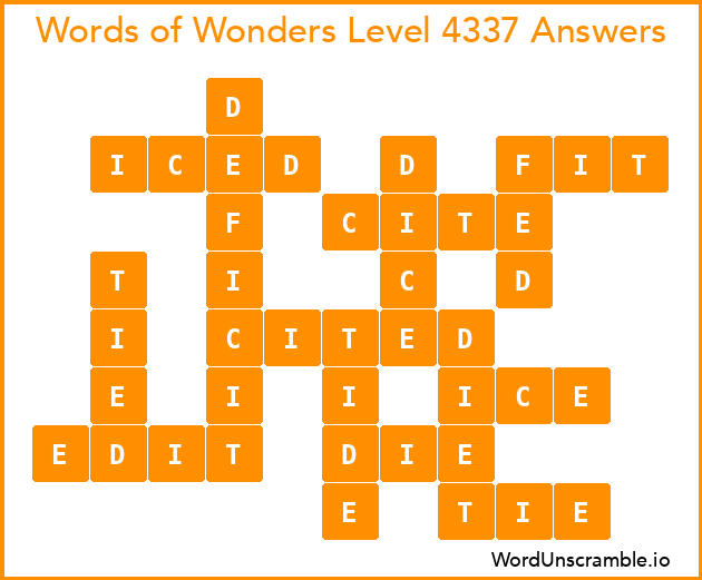 Words of Wonders Level 4337 Answers