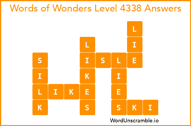 Words of Wonders Level 4338 Answers