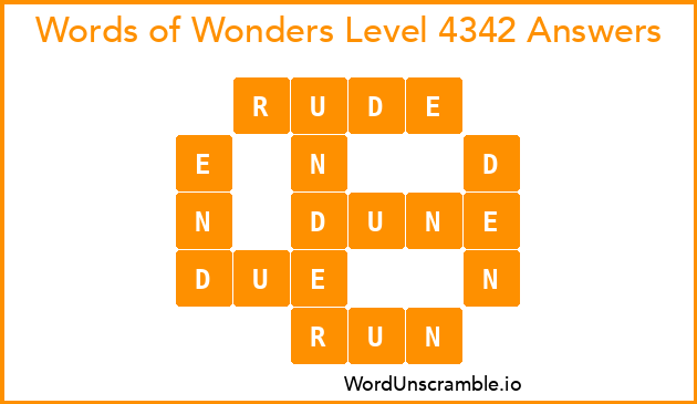 Words of Wonders Level 4342 Answers