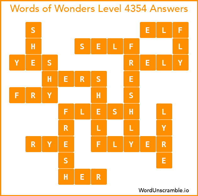 Words of Wonders Level 4354 Answers