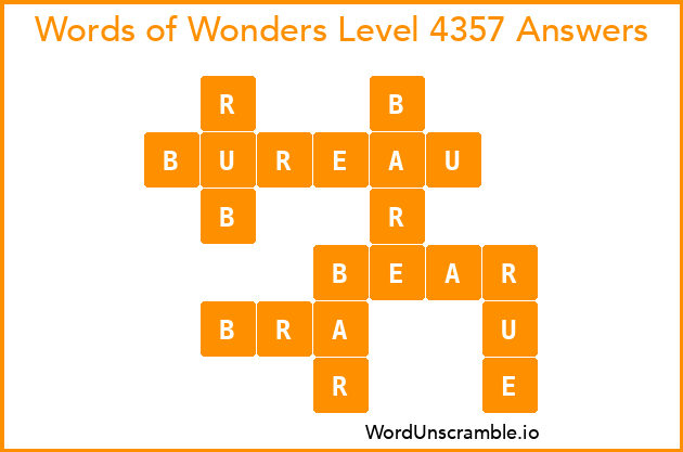 Words of Wonders Level 4357 Answers
