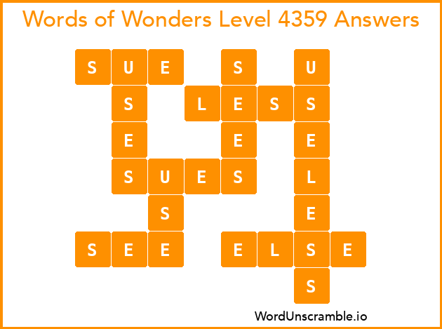 Words of Wonders Level 4359 Answers
